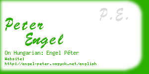 peter engel business card